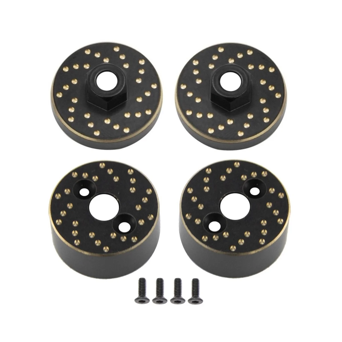 

4 шт. латунный передний и задний мост колеса, шестигранный адаптер ступицы, противовес для Traxxas TRX4M 1/18 RC Гусеничный автомобиль, обновленные детали