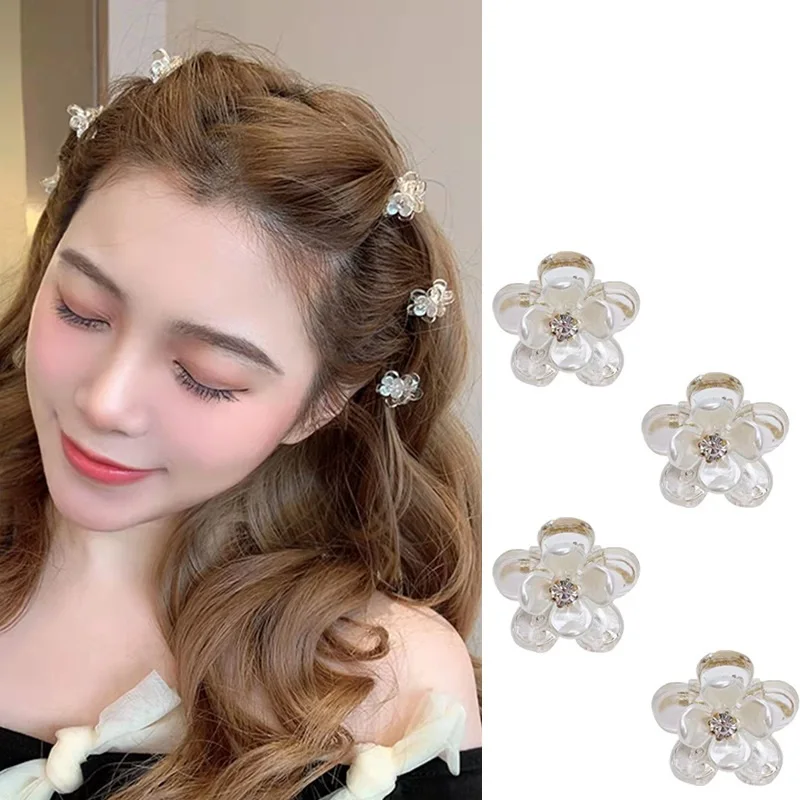 2 Pz/Set New Korea Flowers Small Shark Clip Fashion Mini Grab Clips Per Le Donne Ragazze Copricapo Accessori Per Capelli Per Bambini Regalo