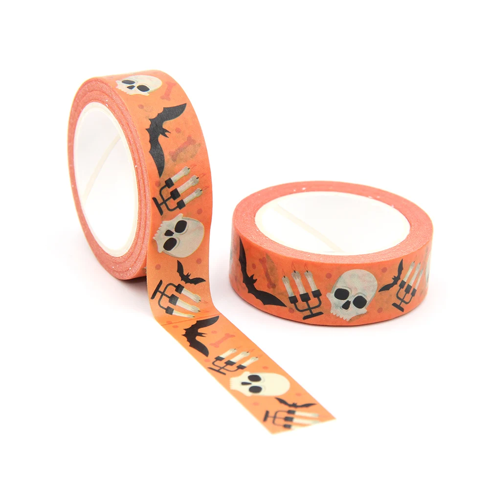 Halloween Washi Tape pumpkin Skeleton skull bat calendar DIY Scrapbooking Paper Photo Album Adhesive Masking Tape 1PC adhesive tape washi tape adhesive tapes masking tape decorative tape decoration tape collage tape
