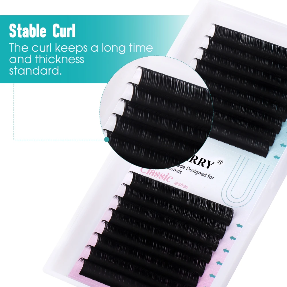 Gemerry 16 lines Classic Individual Eyelash Extensions for Professional Lash Building C/CC/D/DD Faux Mink Hand Made Fake Lashes eyelash extensions fake eyelashes eyelash extension eyelash extension lashes false eyelashes