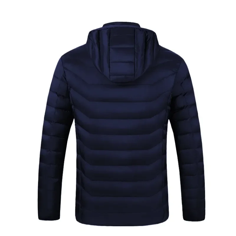 New Intelligent Heated Cotton Coat Hooded Warm Men's Outdoor Carbon Fiber Heating Jacket Kid's Sports Down Jacket And Cotton Clo