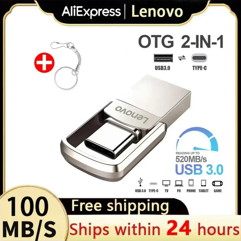 Lenovo New Usb Flash Drives 2Tb 1Tb Usb 3.0 Pen Drive Ad Alta Velocità 256Gb Memoria Usb 128Gb Flash Disk U Stick Per Laptop Desktop Tv