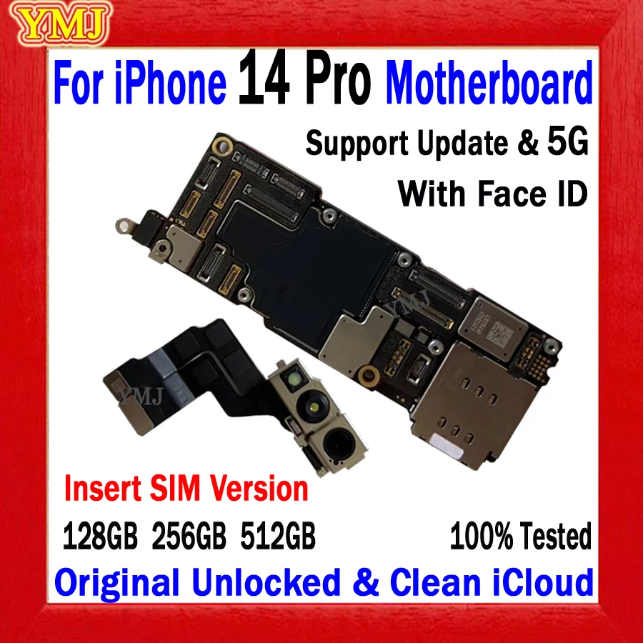 

E-SIM & SIM Version Motherboard For IPhone 14 PRO Mainboard Original Unlock For IPhone 14 Pro Logic Board Clean iCloud 100% Test