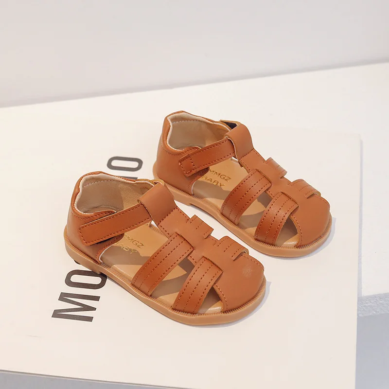 Summer New Children\'s Sandals Fashion Casual Princess Shoes Simple Boys Soft Sole Flat Beach Sandals Student H781
