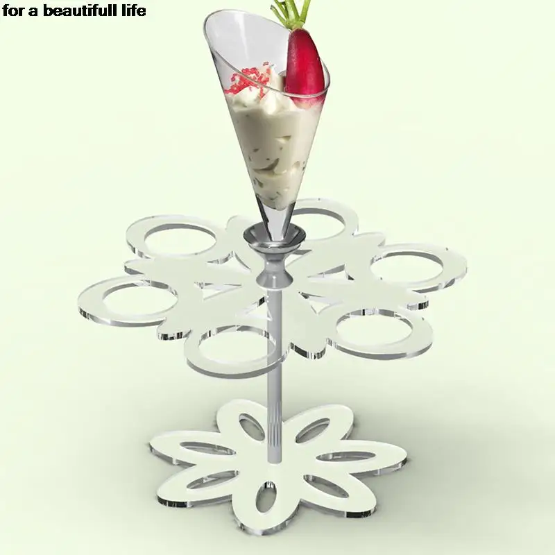 Ice Cream Display Rack 6/8 Holes Acrylic For Cupcake Popcorn Sushi Roll Waffle
