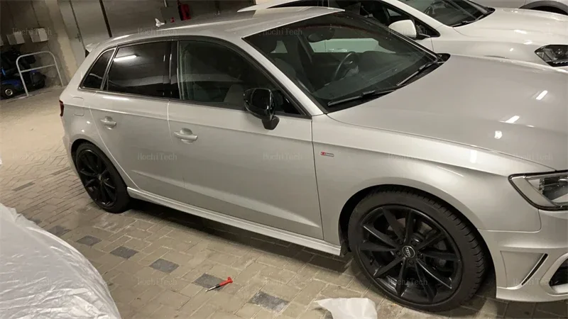 Schwarzes Carbonfaser-Muster, Spiegelabdeckungspaar für Audi A3 S3 8V RS3 2013–2019, seitliche Assist-Kappen, Overlay-Zubehör – Detail 24