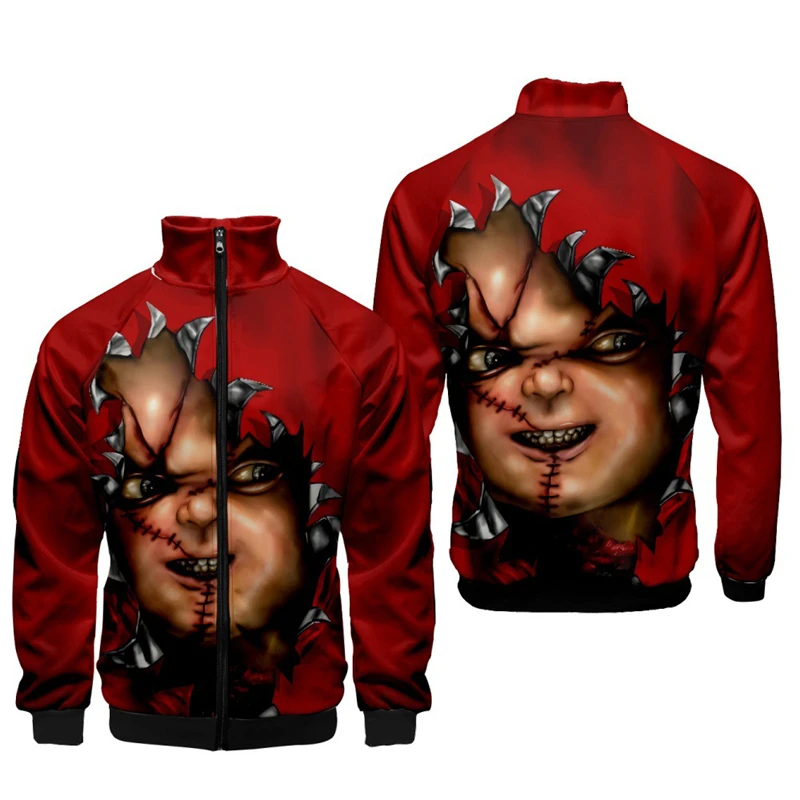 thumbnail image 1 of Chaquetas con estampado 3D de la película de terror La novia de Chucky para hombres y mujeres, camisetas casuales de manga larga, camisetas gráficas, abrigos populares y geniales para niños, 1 of 4