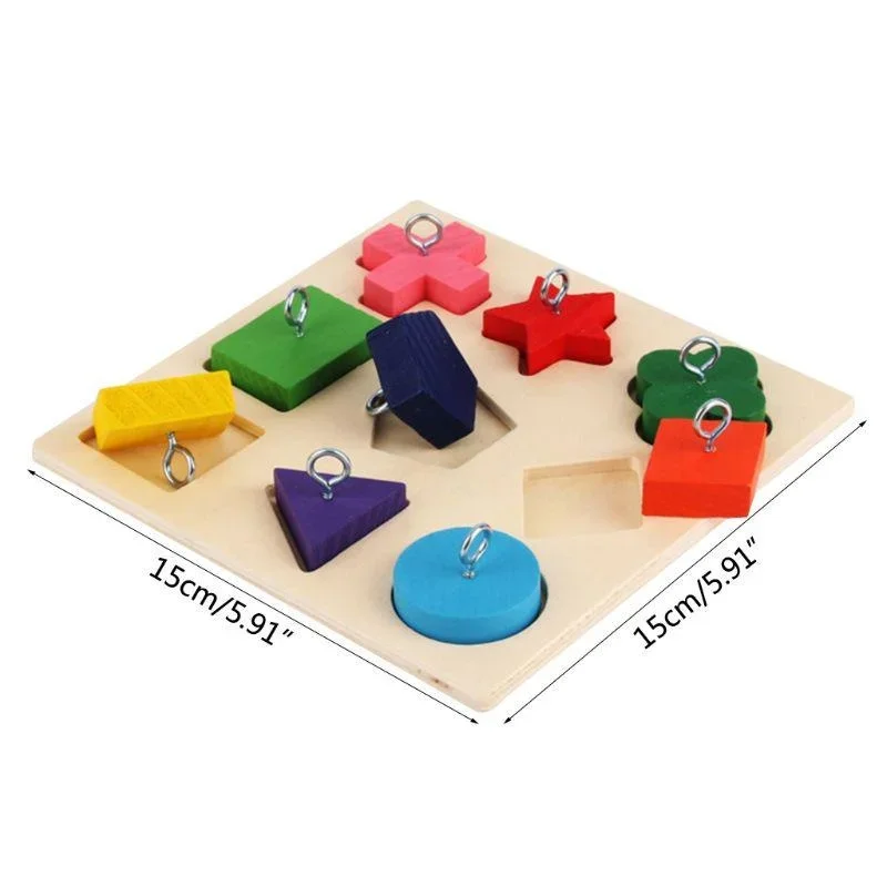 Parrot Educational Toys Parrot Interactive Training Toys Wooden Block Birds Puzzle Toy Bird Supplies 2