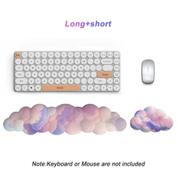 Ergonomic Cloud Gradient Memory Foam Keyboard and Mouse Wrist Pad Set (2 in 1 set)