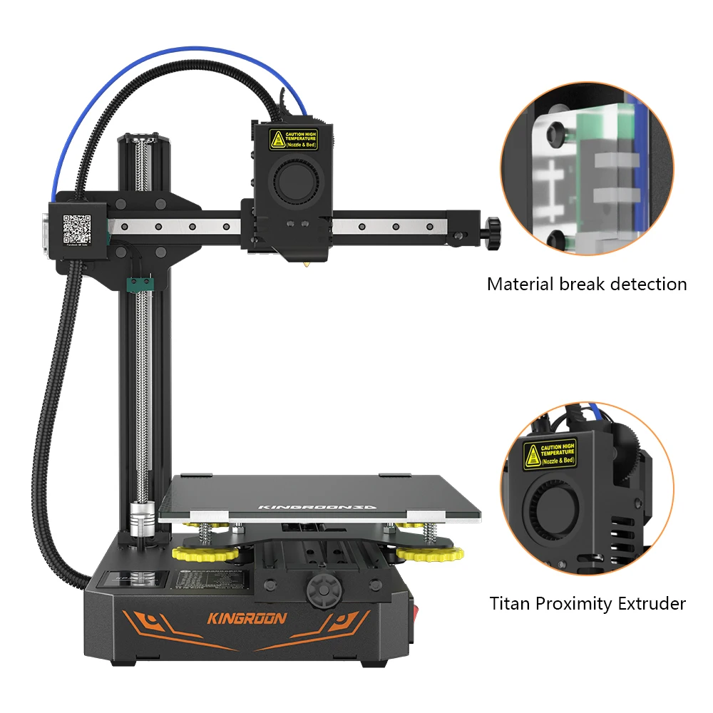 3Dプリンターkingroon kp3s pro/kp3s/kp3s pro  s1,印刷再開付き,200x200x200mm,tian押出機,プロフェッショナル,diy fdm