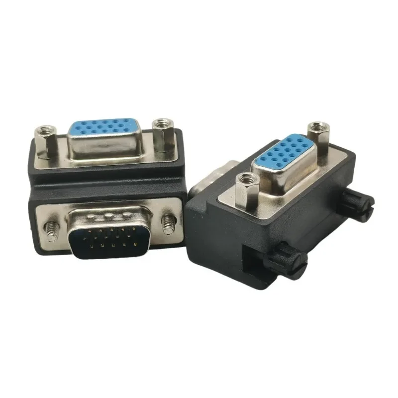 90 Degree Down Right Angled VGA SVGA Male To VGA 15Pin Female Monitor Adapter for PC Laptop TV 1pcs