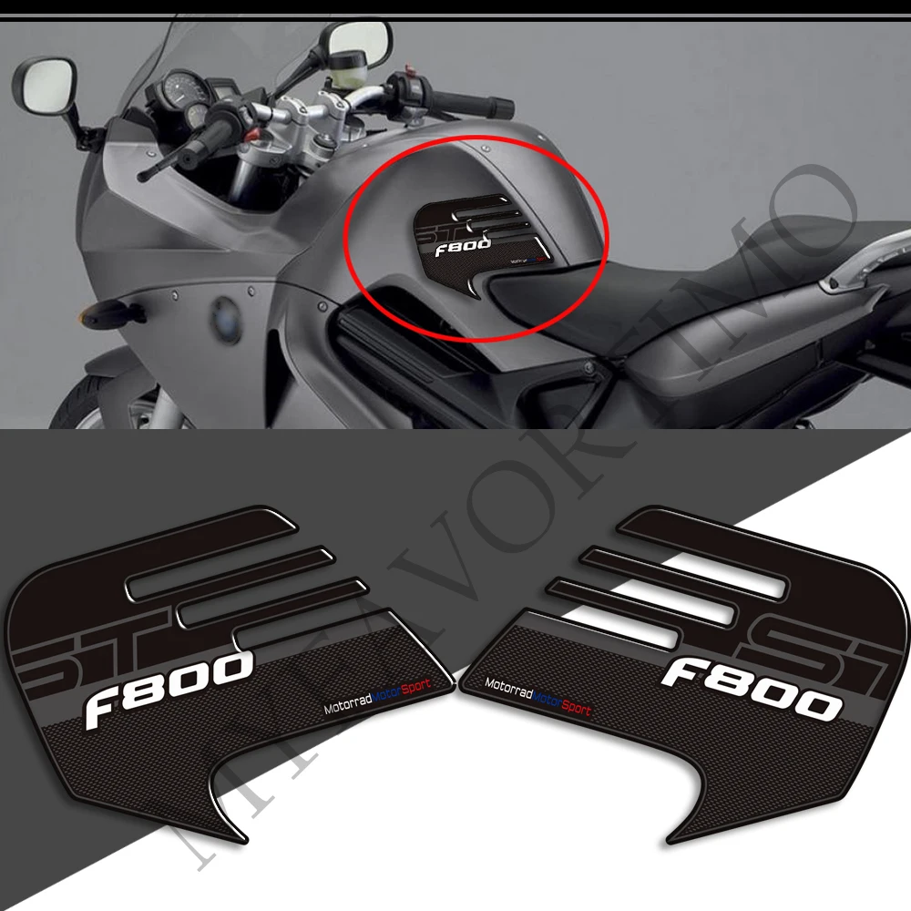 

Motorcycle Stickers Decals Tank Pad Grips Protection Protector Gas Fuel Oil Kit Knee For BMW F800ST F800 F 800 S ST