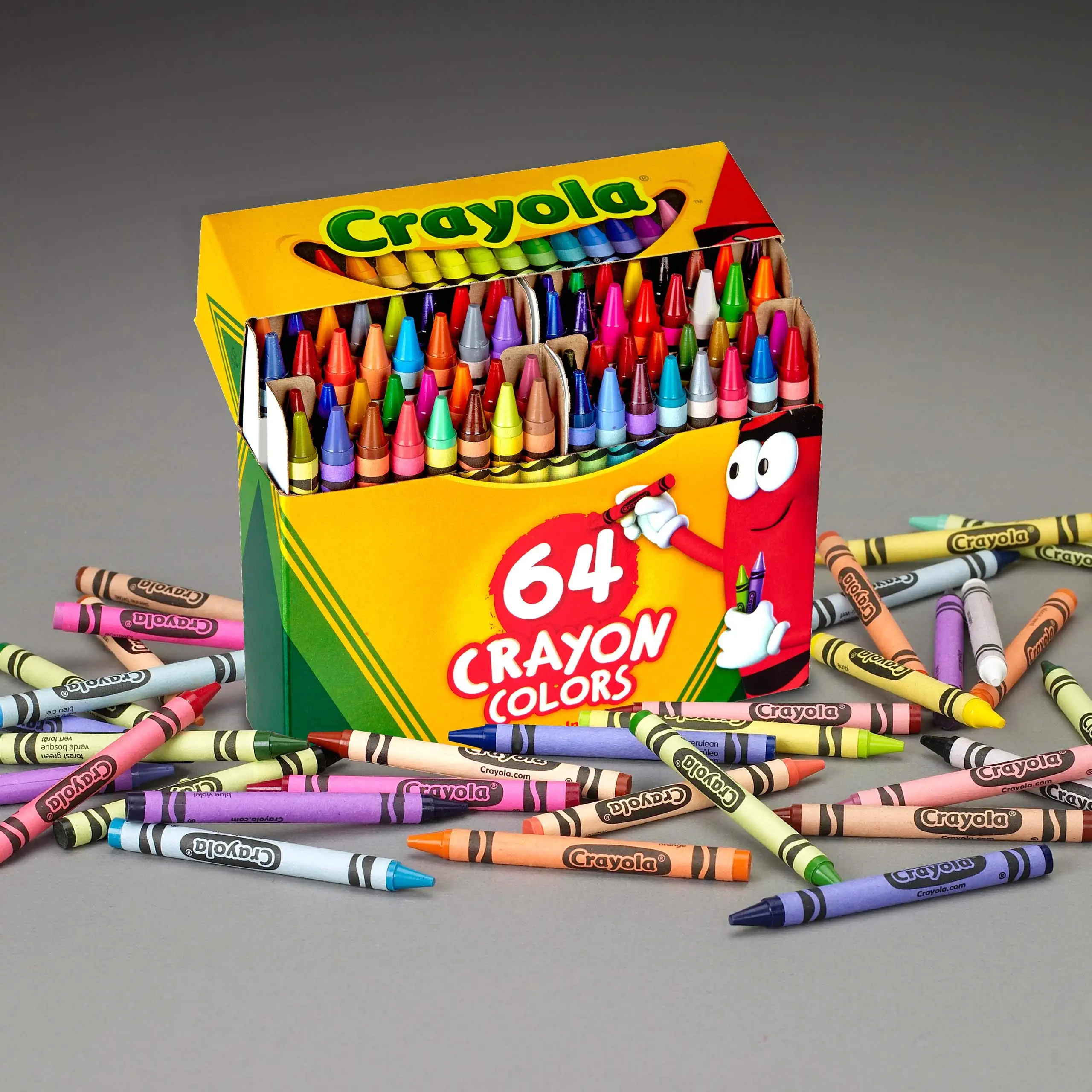 Crayola 크레용 - 64개, 어린이 크레용, 교실용 개학 공예 용품, 무독성, 3세 이상, 어린이 장난감