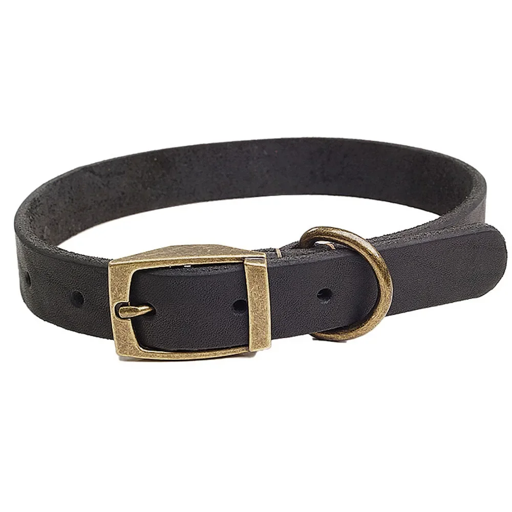 Leather Dog Collar Heavy Duty Soft Genuine Cowhide Metal Buckle Thick Belt Collar for Puppy Small Medium Large Dogs dog collar,pet collar