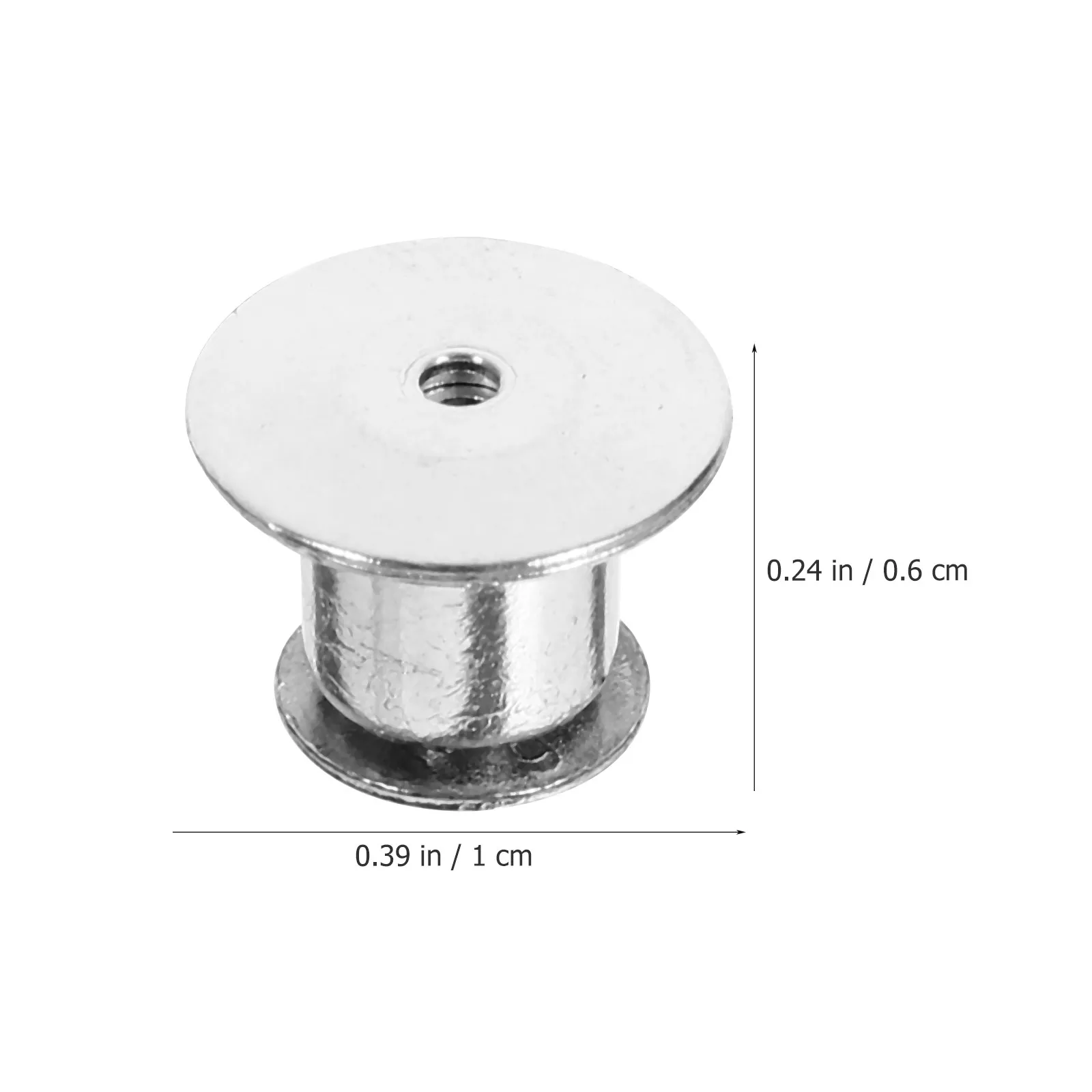 20개 고급 금속 잠금 핀 클래스프 1x1x0.6cm 간편 사용 무공구 안전 백킹 (배지, 이름표, 랜야드, 가방, 모자, 조끼용)