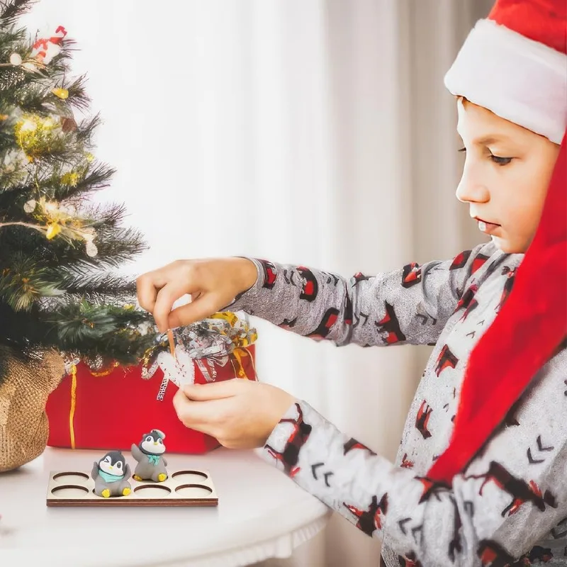 FINGERINSPIRE 8 Pz Confezione di Basi Circolari da 25mm, Vassoio di Movimento in Legno con 5