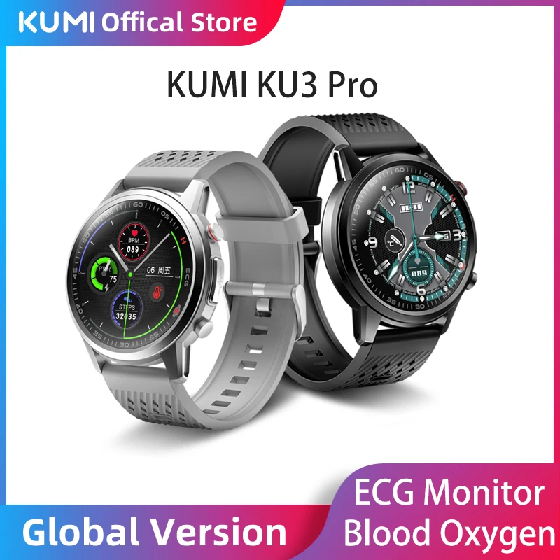 Смарт-часы KUMI KU3 Pro мужские лазерные водонепроницаемые умные часы с функцией