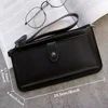 RFID Wallet Women Multi Card Wallet Zipper Credit Card Holder Minimalist Clutch Bag Initial Letter Pattern Leather Coin Purse 2