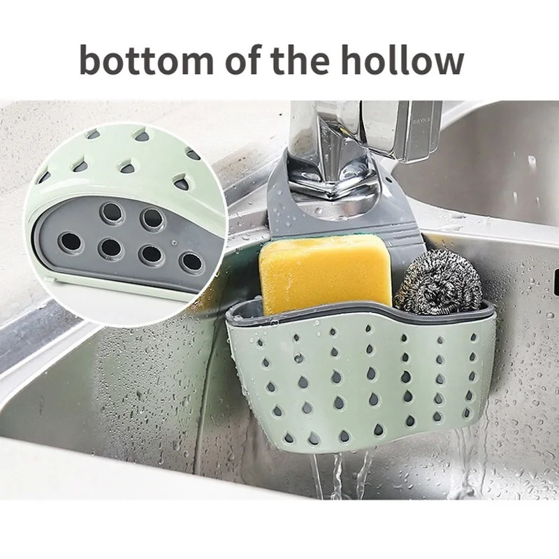 Kitchen Organizer Soap Sponge Drain Rack Sink Shelf Dish Drainer Portable Hanging Drain Basket Kitchen Gadget Kitchen Accessory 5