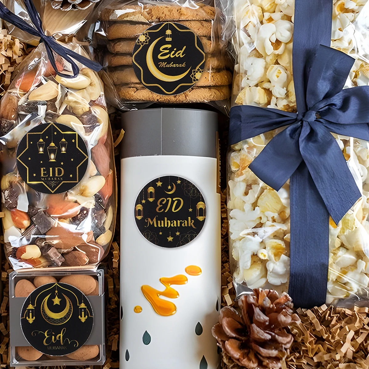 288 Adesivi Eid Mubarak Ramadan Con Motivi Islamici - Etichette Regalo Per Decorazioni Festa