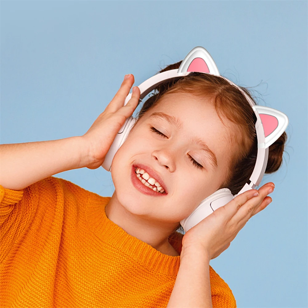 Universal Headphone Cat Ear Pendant Headphone Decoration Silicone Headset Accessories Headphone Cat Ear Kit
