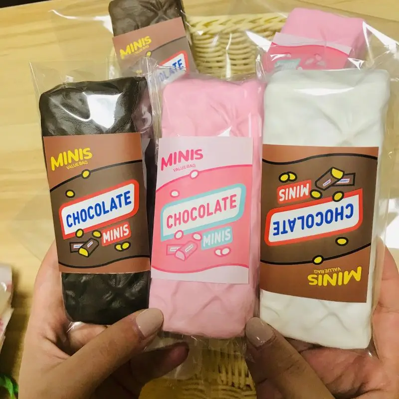 초콜릿 바 느린 리바운드 감압 환기 장난감 미니 Squishy 천천히 상승 3 색 옵션