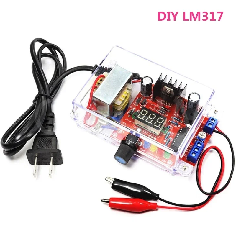 DIY LM317 Adjustable Regulated Voltage 220V to 1.25V-12.5V Step-down Power Supply Module Learning DIY Electronic Kit