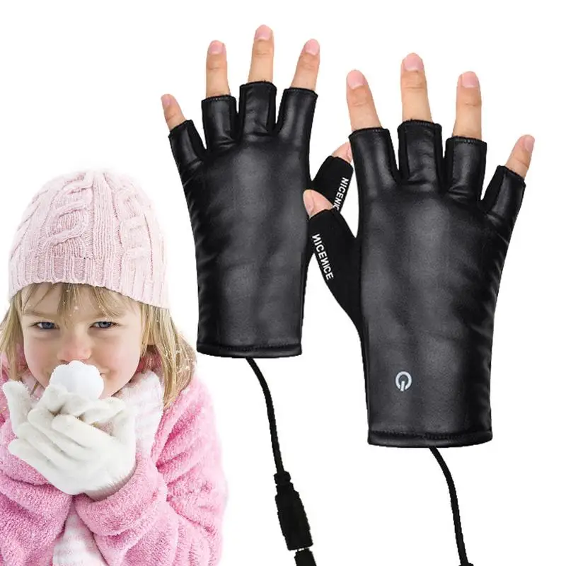 

Winter Heated Gloves Warm Motorcycle Cycling Gloves USB Electric Heating Skiing Gloves Men Women
