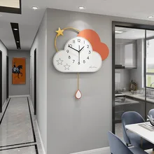 

Cloud Shape Silent Clock Home Restaurant Swing Wall Clocks Living Room Wall Decoration Electronic Pointer Numbers Pocket Watch