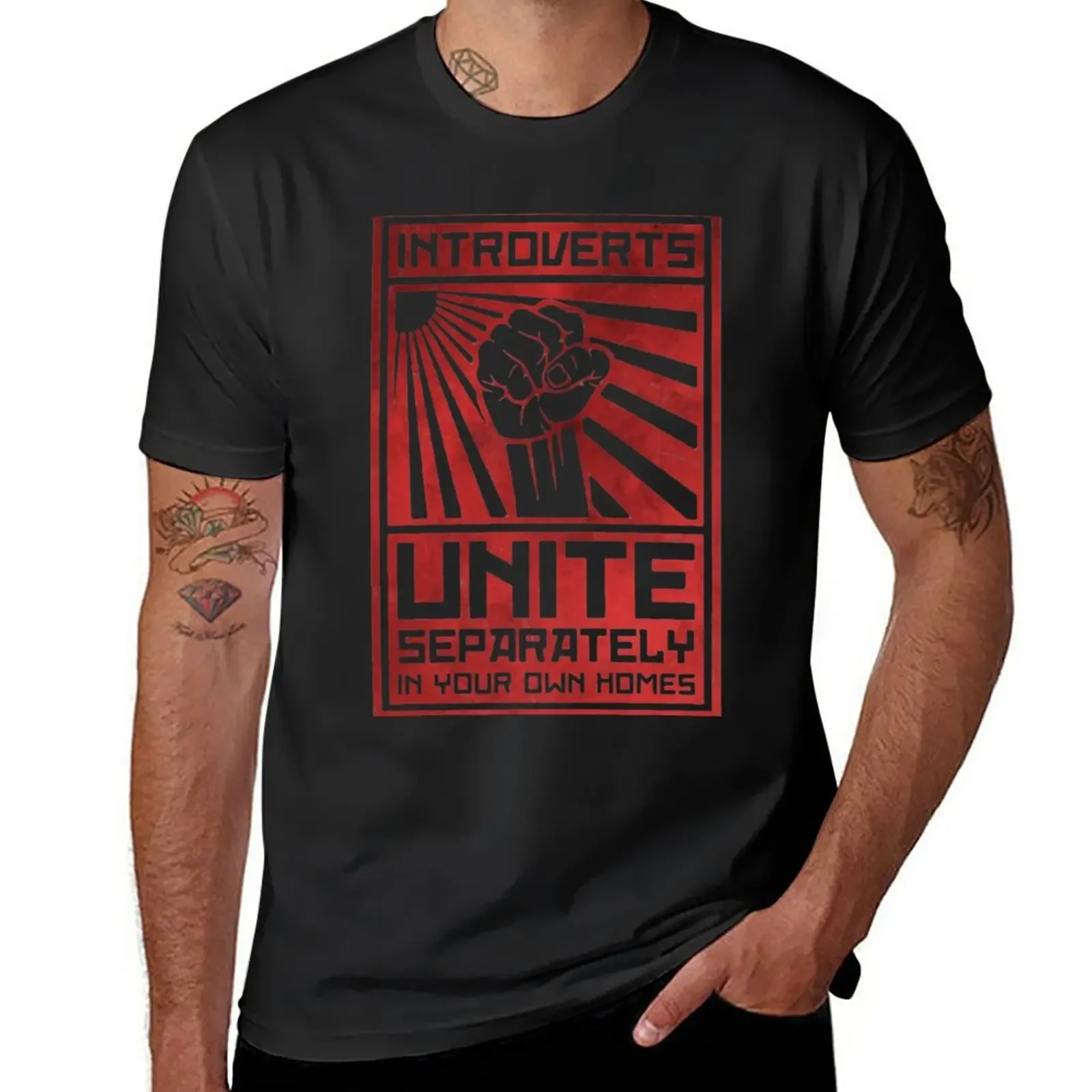 

Introverts Unite T-Shirt customs design your own plain plus sizes mens tall t shirts