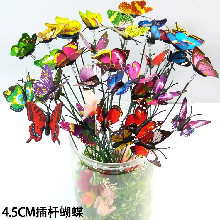 Colorful Whimsical Butterfly Garden Stakes - Outdoor Yard Decor and Gardening Decoration