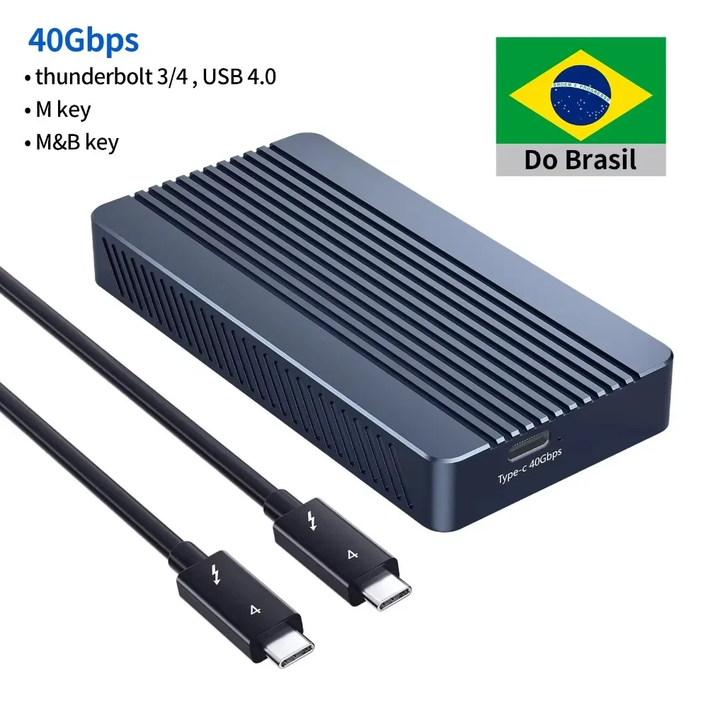 Thunderbolt 5 80Gbps M2 NVME SSD Enclosure Transparent USB C