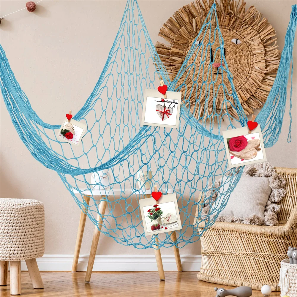 Fishing Net Decoration Beach Themed Pirate Party Hawaiian Party Wall  Hanging Fishing Net Home Decor Photography Decoration