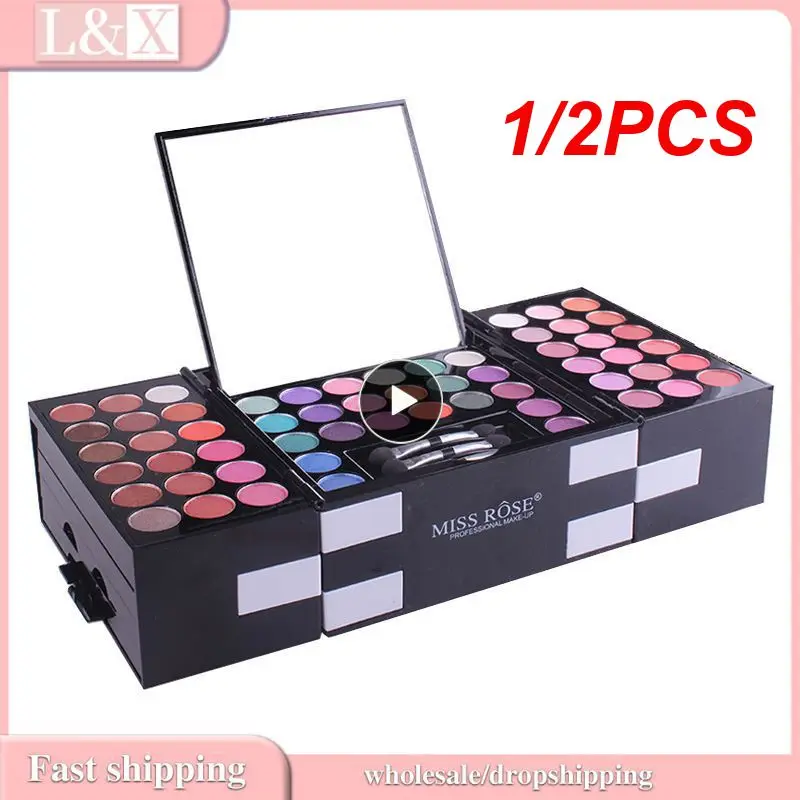 

1/2PCS Miss Rose Professional Makeup 194 Color Matte Shimmer Palette Cosmetic Foundation Powder Blush Eyebrow Contouring Beauty