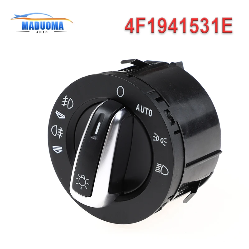 

New 4F1941531E Chrome Headlight Switch Control Fog Light Switch For Audi A6 S6 C6 RS6 Allroad For Q7 4F1941531E 4F1941531D