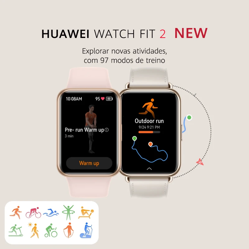 NEW Smartwatch HUAWEI WATCH FIT 2 1.74 Inch FullView AMOLED Display Bluetooth Calling Long Life Battery Fit2 Supported Speaker