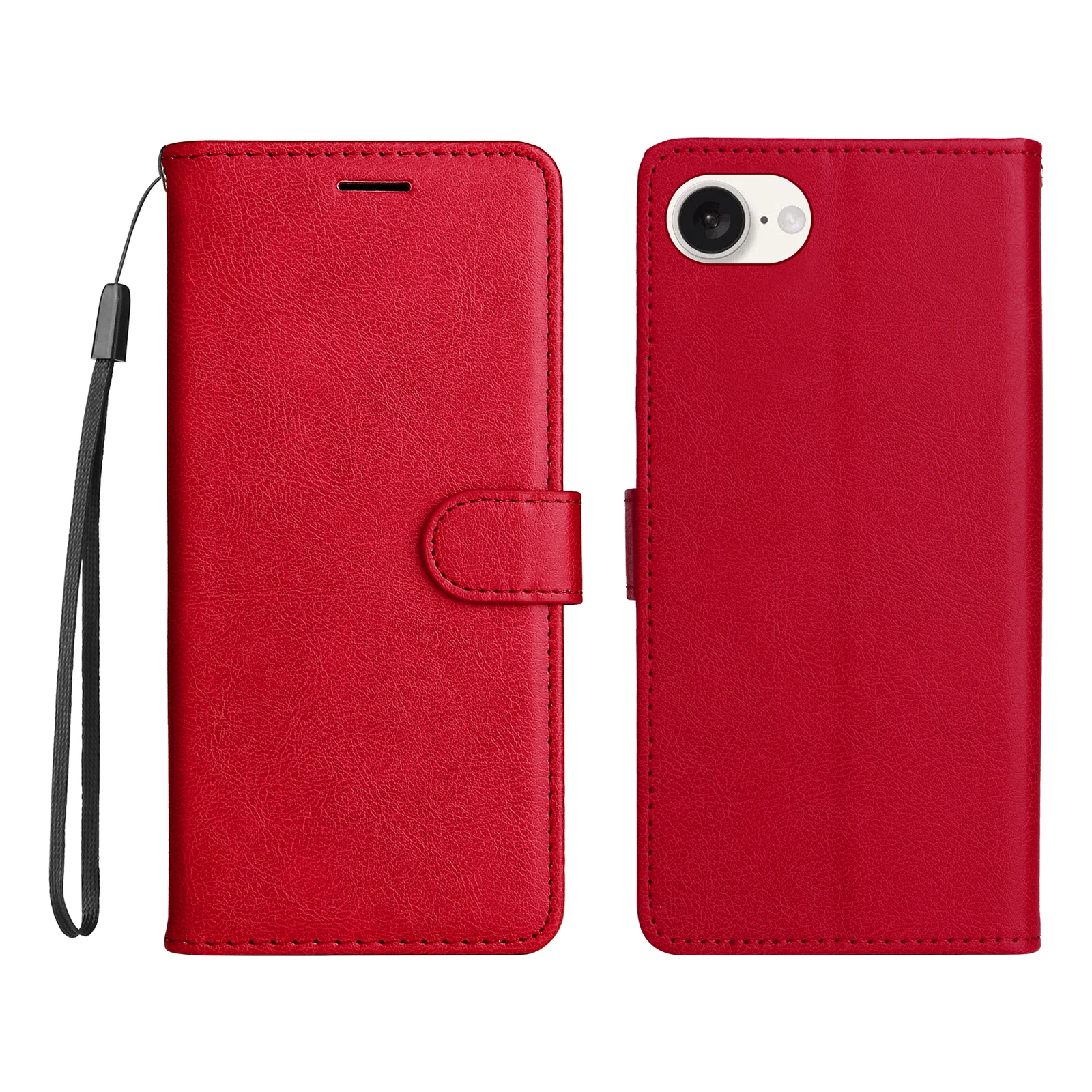 Leather Flip Wallet Phone Case with Stand and Card Holder - Protective Cover