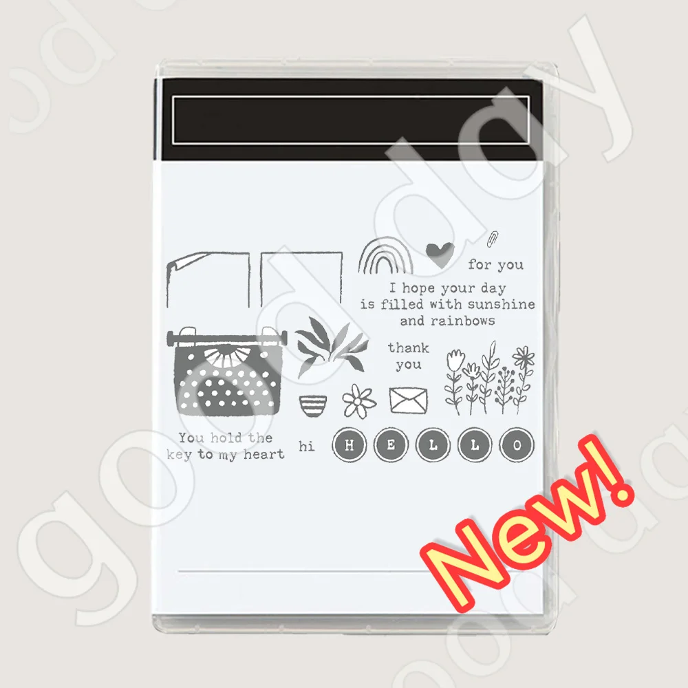 

2023 New Hello Flower Envelope Cutting Dies Stamps Scrapbook Diary Decoration Embossing Template Diy Greeting Card Handmade