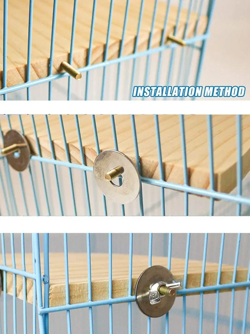 Fächerförmige Vogel Papagei Holz ständer Rack Vogelkäfig Zubehör Barsch für Kleintier Chinchilla Eichhörnchen Hamster Stand Board – Detail 6