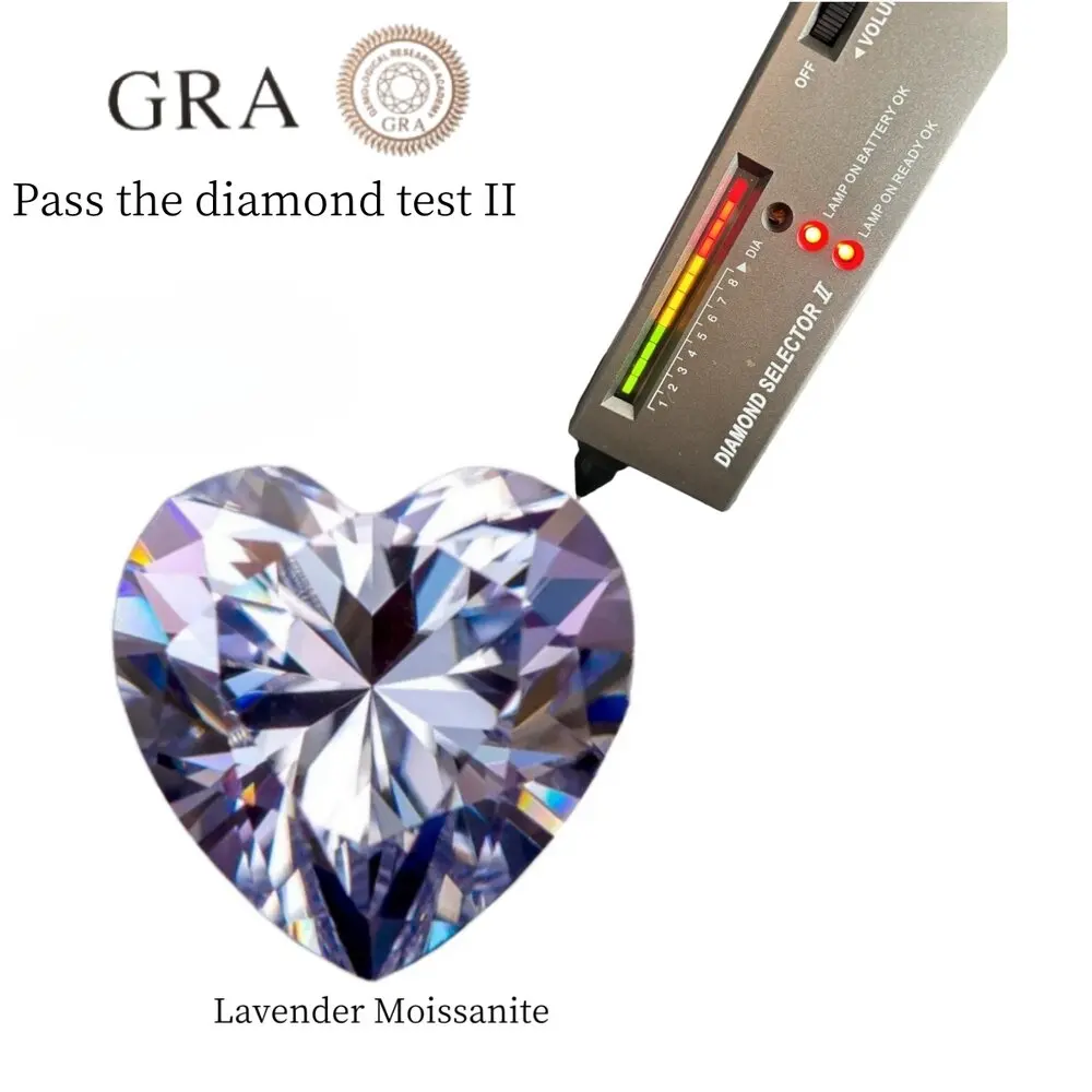 Wholesale Lavender Color Moissanites Stones With GRA Certificate 0.5-4ct VVS1 For DIY Jewelry Accessories Make Free shipping