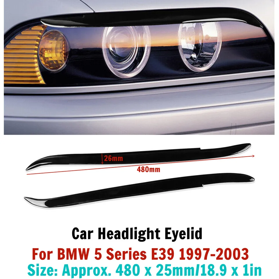 ABS Car Headlights Eyelids Eyebrow Cover Trim Stickers For Volkswagen Polo MK5 MK6 2011-2022 VW Polo 9N 2005-2009 Accessories - 34 - View #8