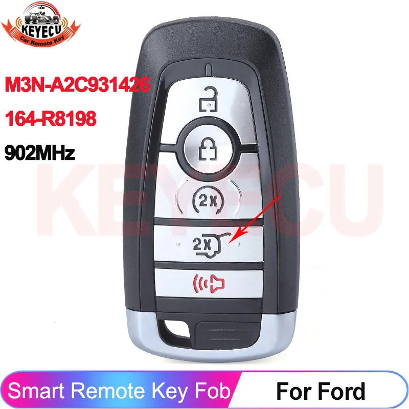 KEYECU 164-R8198 902MHz Für Ford Expedition Explorer Escape Edgs 2018 2019 2020 2021 2022 Intelligenter Fernbedienungs-Autoschlüssel M3N-A2C931426