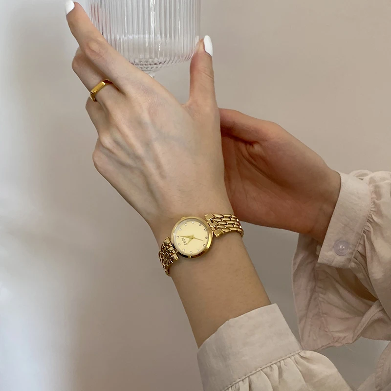 

Vintage Wristwatch for Women Stainless Steel Quartz Watches for Wrist