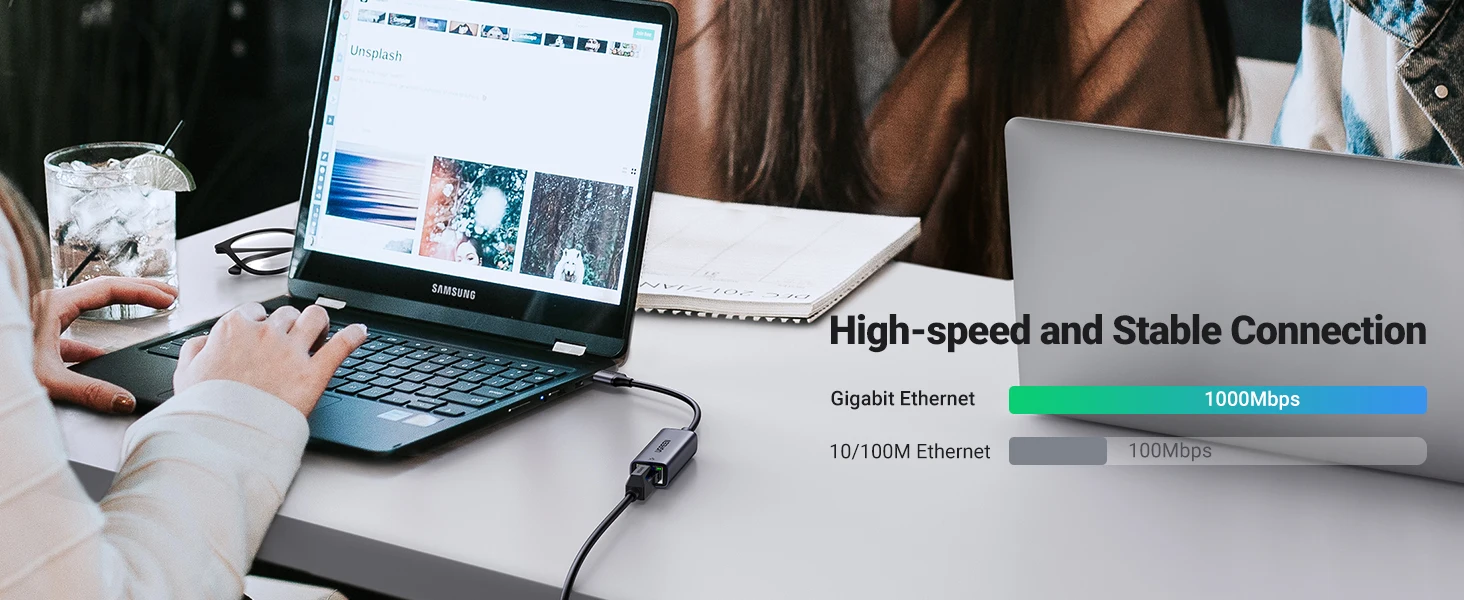 UGREEN USB A adaptador Ethernet 1Gbps Gigabit RJ45 a USB3.0 Dongle de red para MacBook accesorios para portátiles iPad P