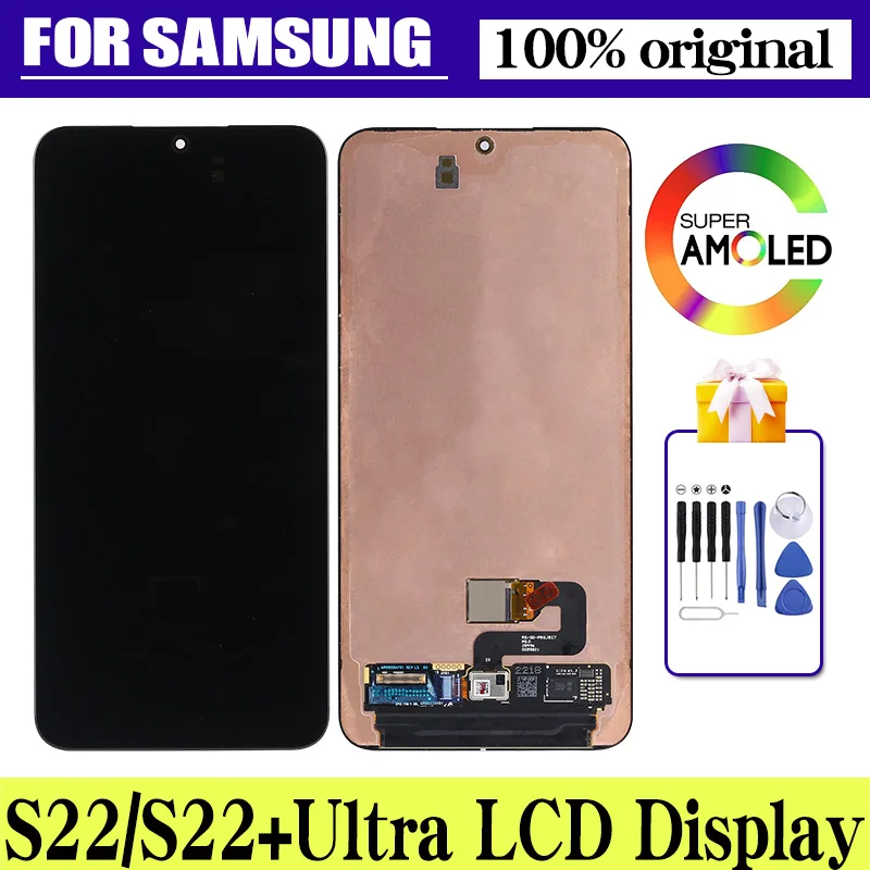 

Original AMOLED LCD Display for SAMSUNG Galaxy S22 SM-S901B, SM-S901B/DS Touch Screen S22 Plus SM-S906B, SM-S906B/DS Ultra