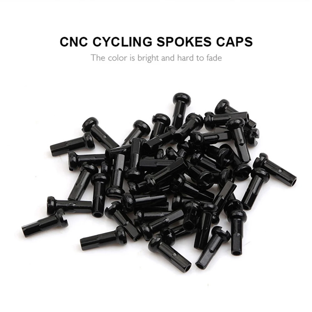 GUB 100PCS Bicycle Spoke Nipples 14mm MTB Road Bike Rim Cap Bicycle 14G/2mm Spoke Cover Wheel Rim Cycling Accessories