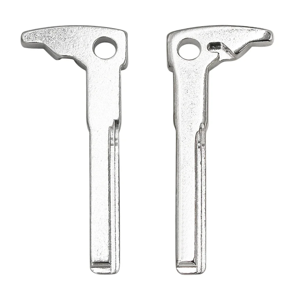 Ecusells New Replacement Smart Chrome Remote Car Fob Key Blade HU64 Insert for for MB Uncut Emergency Key Blade