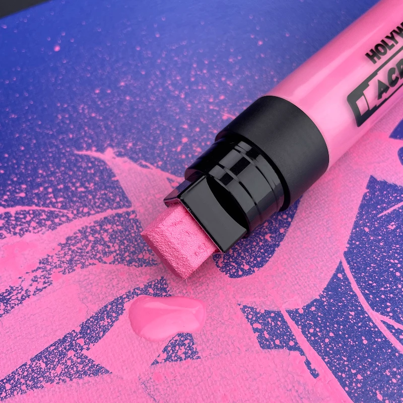 15mm 잉크 리필 가능 와이드 헤드 아크릴 마커 펜 빠른 건조 방수 다중 재료 그림 낙서 수성 페인트 펜