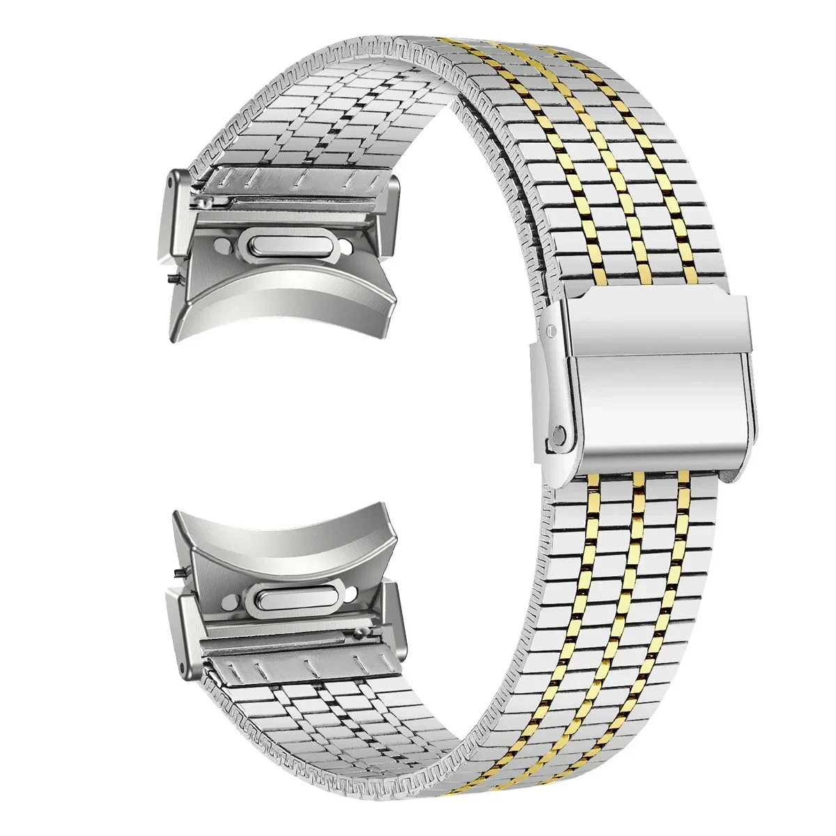 Stainless Steel No-Gap Metal Watch Strap Bracelet