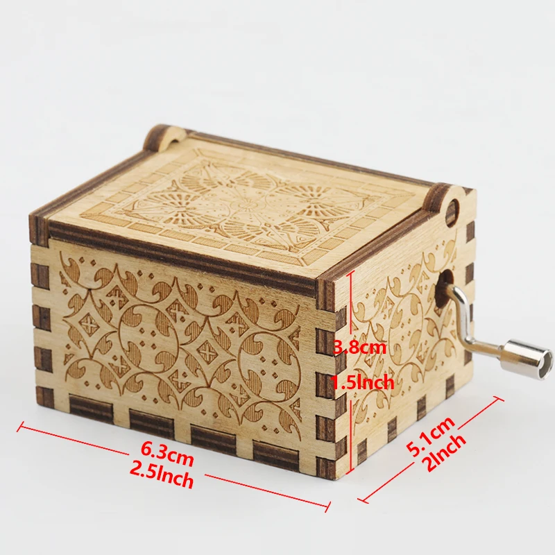 VIP Custom Printing Music Box Wooden Wind Up Photo Text Music Box Leave Message 3